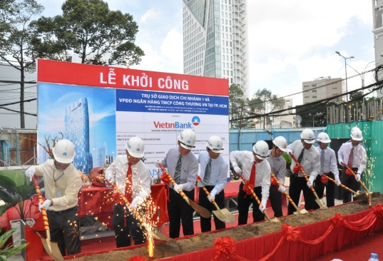 Hòa Bình khởi công Trụ sở giao dịch Chi nhánh 1 và VPĐD Ngân hàng Vietinbank tại TP.HCM